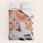 Pink And Orange Checkered Urn Vase Comforter Gallery Image 6