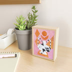 Pink And Orange Checkered Urn Vase Mini Art Print Gallery Image 2