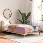 Pink And Orange Checkered Urn Vase Comforter Gallery Image 2