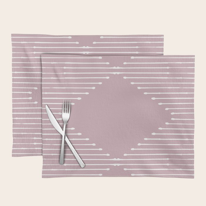 Geo (Linen Lilac) Placemat Gallery Image 1