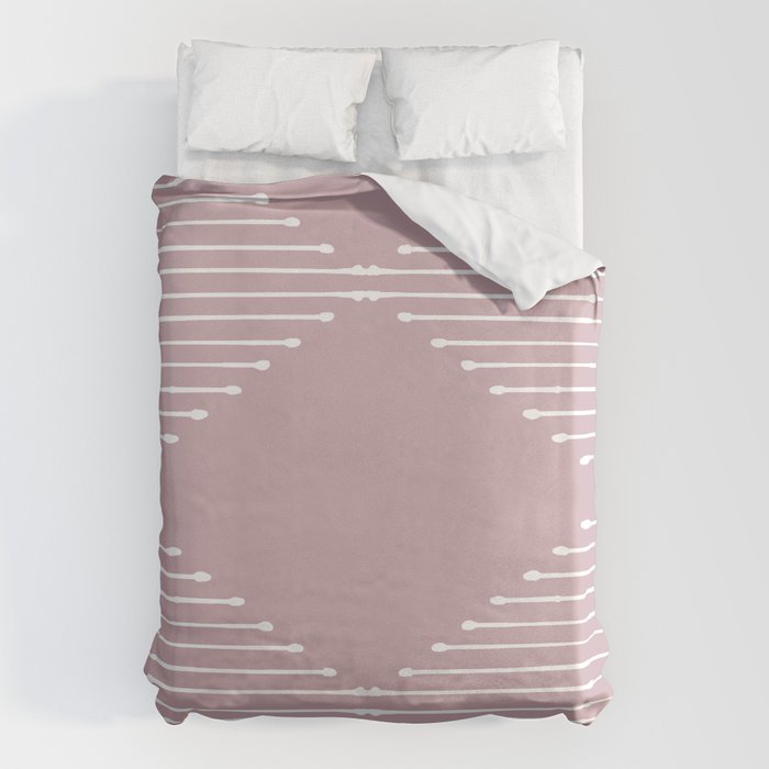 Geo (Linen Lilac) Duvet Cover Gallery Image 6