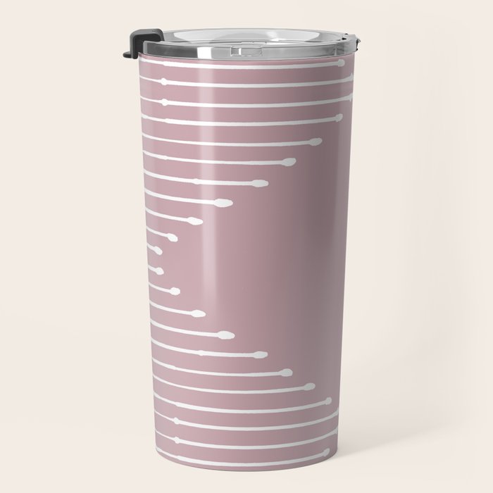 Geo (Linen Lilac) Travel Mug Gallery Image 3