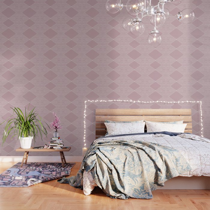 Geo (Linen Lilac) Wallpaper Gallery Image 3