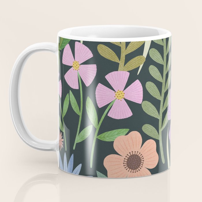Wildflower Garden - Dark Coffee Mug Gallery Image 3