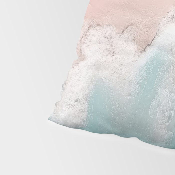 Dream Beach - Aerial Photography of Pink and Turquoise Coast Pillow Sham Gallery Image 4