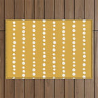 Spotted, Mustard Yellow, Boho Prints Outdoor Rug Gallery Image 1