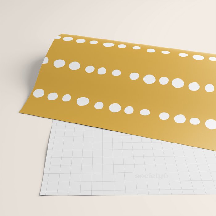 Spotted, Mustard Yellow, Boho Prints Wrapping Paper Gallery Image 2