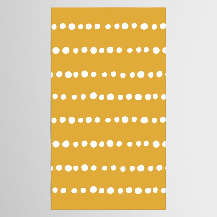 Spotted, Mustard Yellow, Boho Prints Tablecloth Gallery Image 2