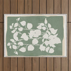 Minimal Abstract Leaves 16 Outdoor Rug Gallery Image 1