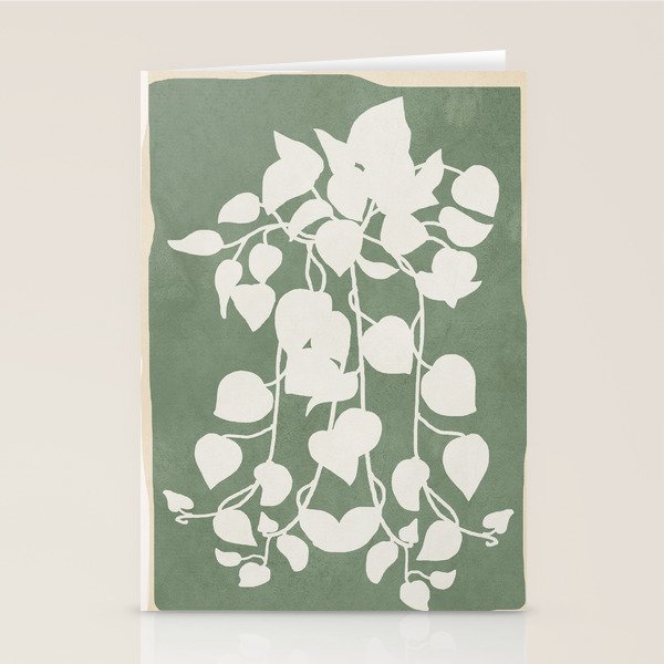 Minimal Abstract Leaves 16 Stationery Card Gallery Image 2
