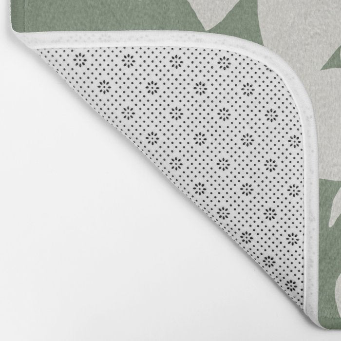Minimal Abstract Leaves 16 Bath Mat Gallery Image 2