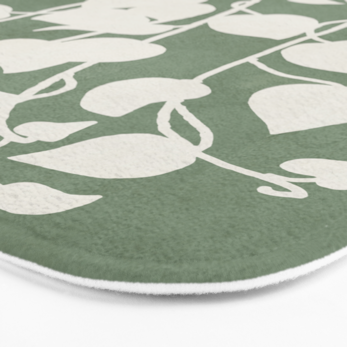 Minimal Abstract Leaves 16 Bath Mat Gallery Image 3