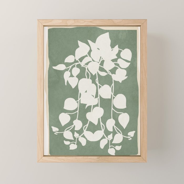 Minimal Abstract Leaves 16 Mini Art Print Gallery Image 1