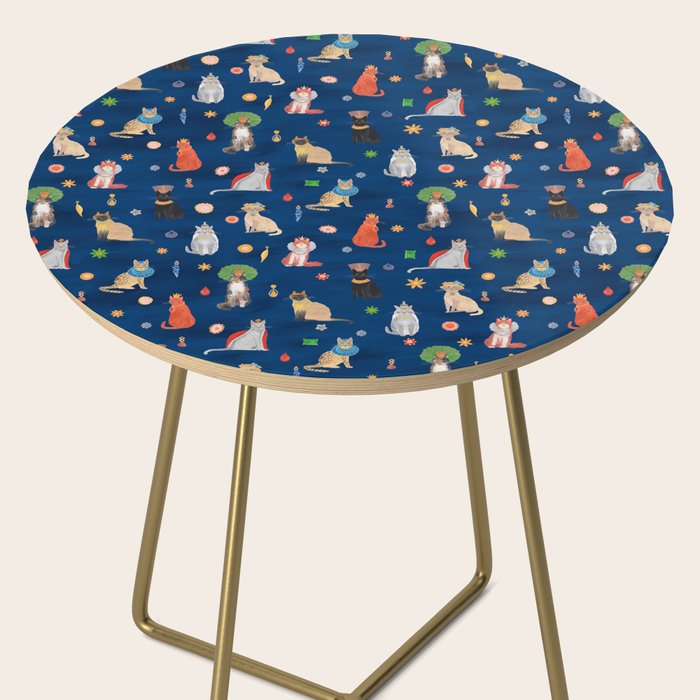 Cat Queens (Blue) Side Table Gallery Image 2
