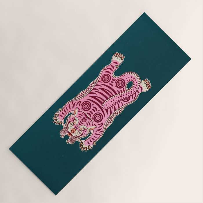King Of The Jungle 02: Pink Tiger Edition Yoga Mat Gallery Image 1