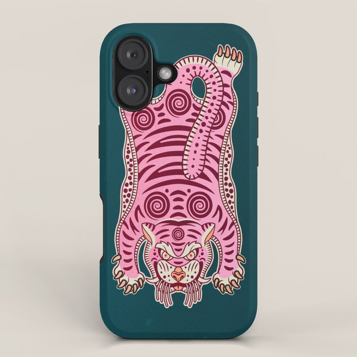 King Of The Jungle 02: Pink Tiger Edition iPhone Case Gallery Image 1