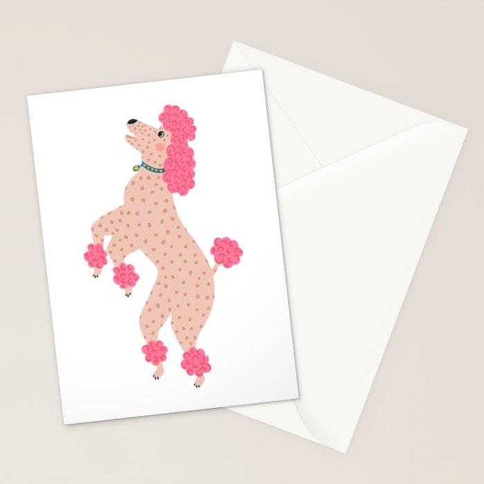 Rainbow Poodles by Veronique de Jong Stationery Card Gallery Image 2
