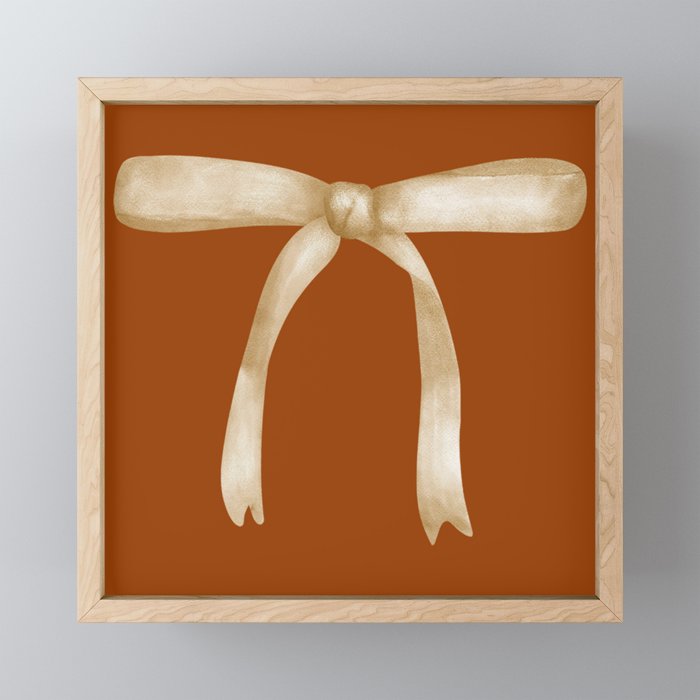 Bows & Ribbons Pattern XIV Rust Mini Art Print Gallery Image 1