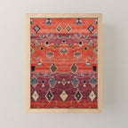 Traditional Oriental Moroccan Rug Design Mini Art Print Gallery Image 1