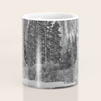 Cathedral Rocks and Reflections, Yosemite black and white photograph by Charles Leander Weed Coffee Mug Gallery Image 4