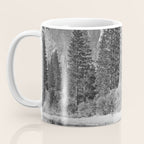 Cathedral Rocks and Reflections, Yosemite black and white photograph by Charles Leander Weed Coffee Mug Gallery Image 3