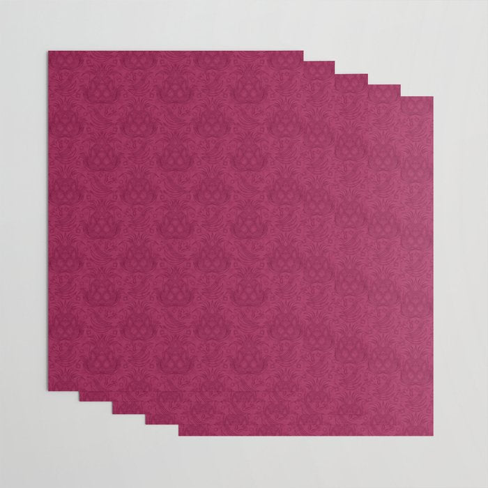 Pineapple Deco // Raspberry Swirl Wrapping Paper Gallery Image 3