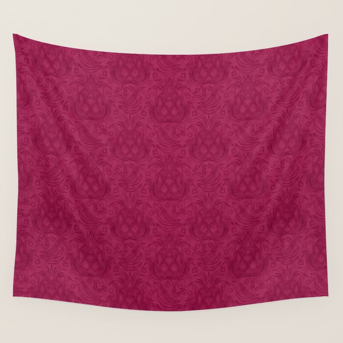Pineapple Deco // Raspberry Swirl Wall Tapestry Gallery Image 4