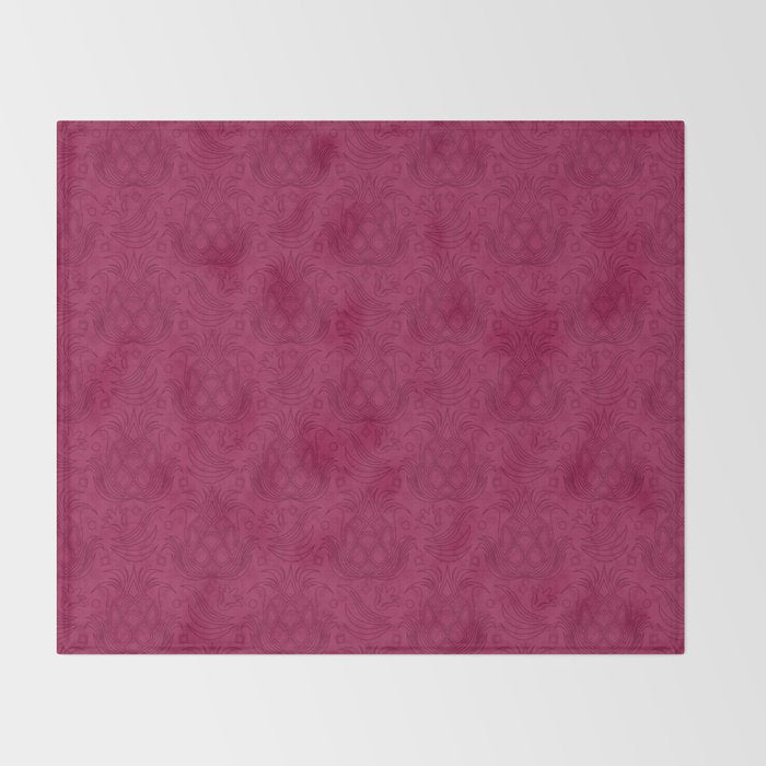 Pineapple Deco // Raspberry Swirl Throw Blanket Gallery Image 2