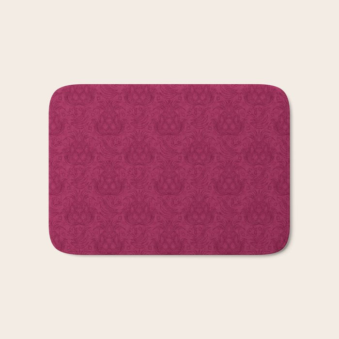 Pineapple Deco // Raspberry Swirl Bath Mat Gallery Image 1