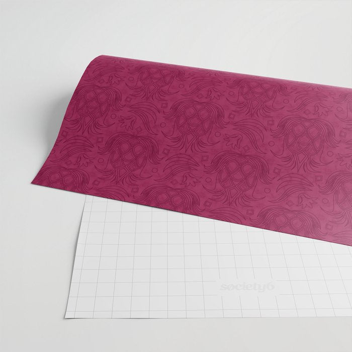 Pineapple Deco // Raspberry Swirl Wrapping Paper Gallery Image 2