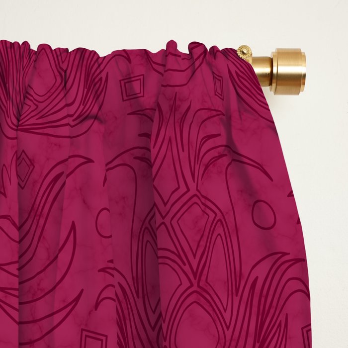 Pineapple Deco // Raspberry Swirl Window Curtain Gallery Image 2