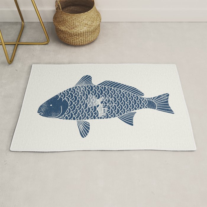 Fishing in a fish 2 Rug Gallery Image 1