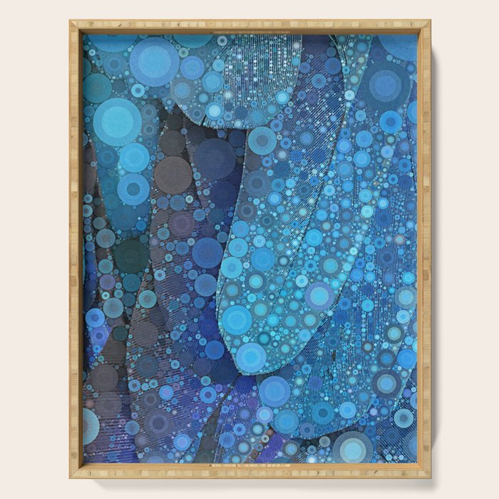 Blue Feathers Serving Tray Gallery Image 1