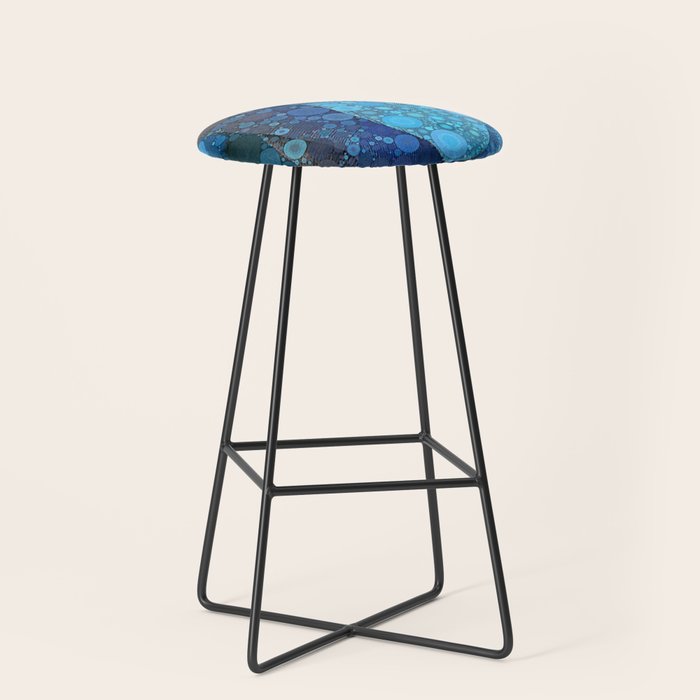 Blue Feathers Stool Gallery Image 1