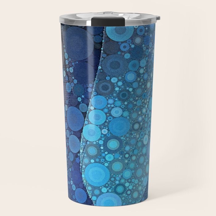 Blue Feathers Travel Mug Gallery Image 1