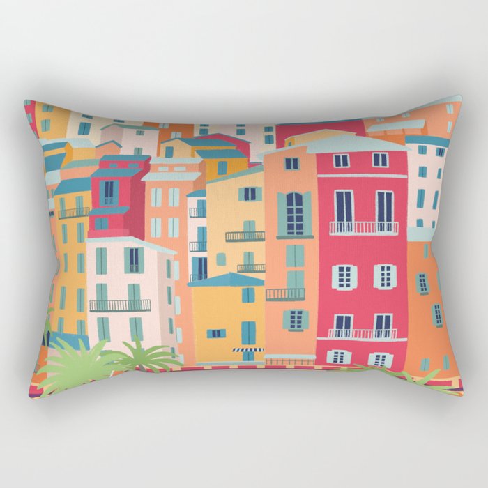 Menton, France Rectangular Pillow Gallery Image 1