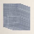 Abstract Stripes Pattern, Indigo, Navy Blue Wrapping Paper Gallery Image 3