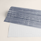 Abstract Stripes Pattern, Indigo, Navy Blue Wrapping Paper Gallery Image 2
