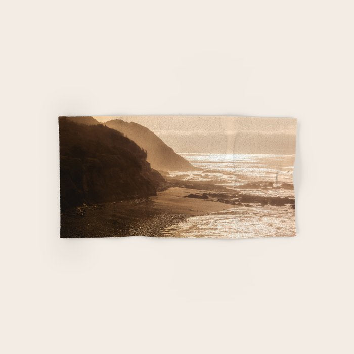 Pacific Coast Beach Sunset Bath Towel Gallery Image 1