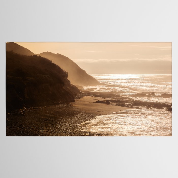 Pacific Coast Beach Sunset Tablecloth Gallery Image 2