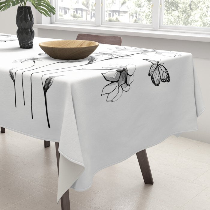Flowers and butterflies 2 Tablecloth Gallery Image 3