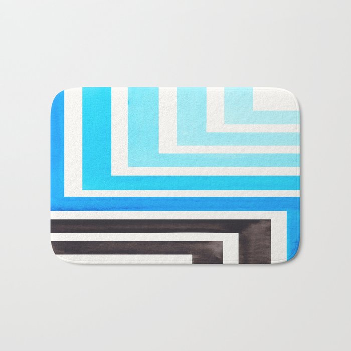 Cerulean Blue Bath Mat Gallery Image 1