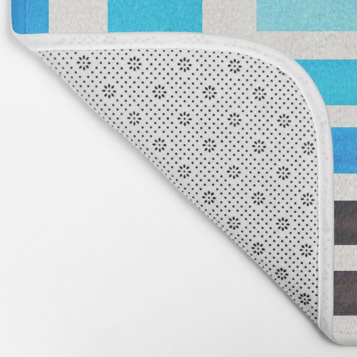 Cerulean Blue Bath Mat Gallery Image 2