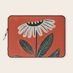 Folk Daisy Botanical Art Laptop Sleeve Gallery Image 1