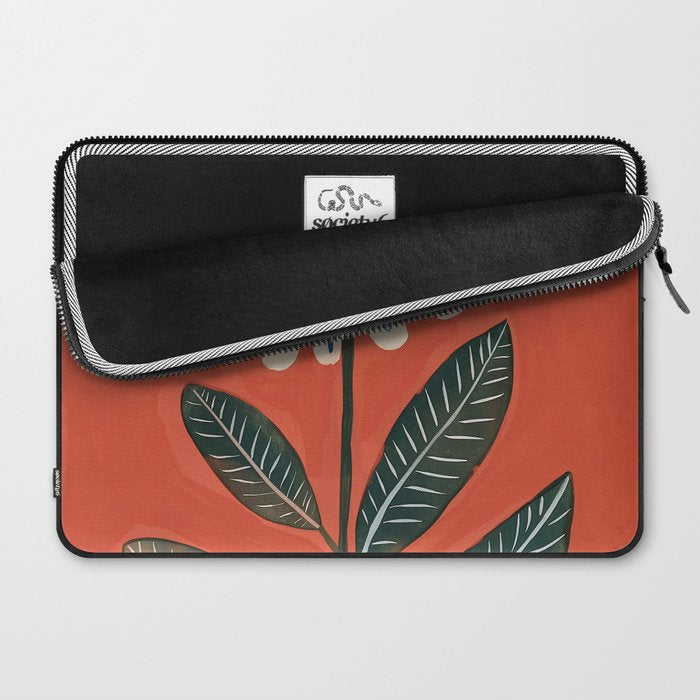 Folk Daisy Botanical Art Laptop Sleeve Gallery Image 2