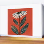 Folk Daisy Botanical Art Wall Mural Gallery Image 2
