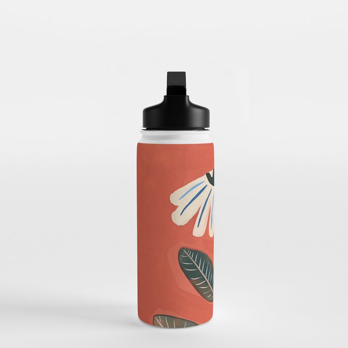 Folk Daisy Botanical Art Water Bottle Gallery Image 3