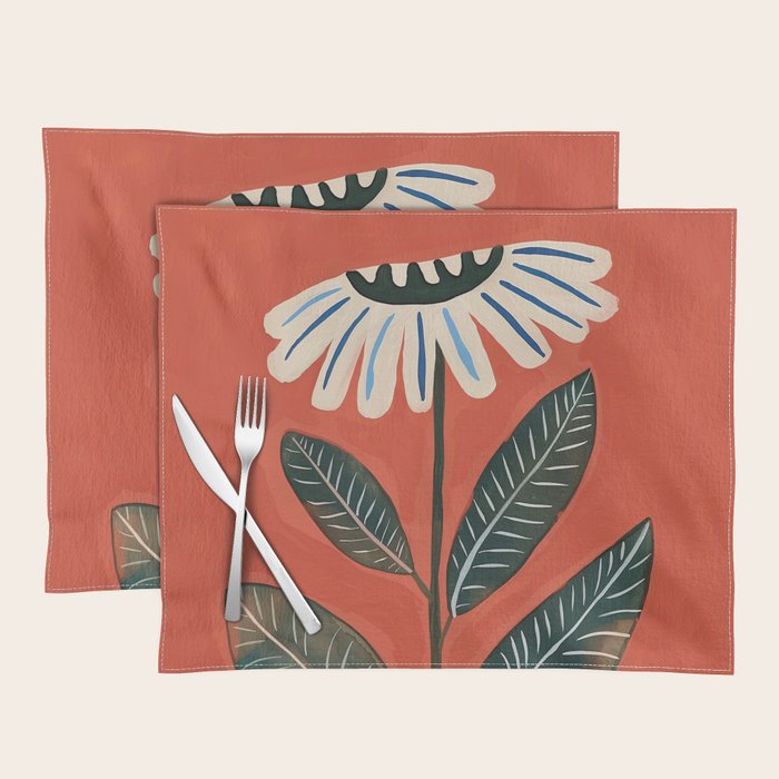 Folk Daisy Botanical Art Placemat Gallery Image 1