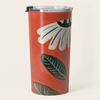 Folk Daisy Botanical Art Travel Mug Gallery Image 3