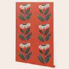 Folk Daisy Botanical Art Wallpaper Gallery Image 2